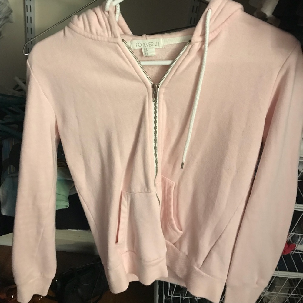 baby pink zip up